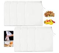 Muslin Cloths for Cooking 8Pcs, Reusable Drawstring Cheese Cloths for Straining 100 Mesh Cheesecloth Washable Nut Milk Bag Jelly Bags for Jam Making Nut Milk Soy Milk Grape Juice Jelly Yogurt Filter