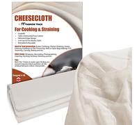 Muslin Cloths for Cooking, Cheese Cloths for Straining (Large Cut 140cm x 300cm) - Grade 90 Unbleached 100% Cotton Reusable Fabric for Baking, Filtering & Embroidery by FT Fashion Track