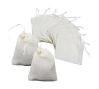 Muslin Drawstring Bags Cotton Tea Filter Bags Resuable Small Mesh Bag for Cooking Coffee 12PCS