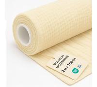 Muslin Fabric by The metre 2 M x 160 cm - Fabric for Crafts Sewing Decoration Perfect for Dressmaking Upholstery Accessories and DIY Couture Projects Oeko-Tex Light Beige