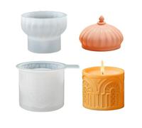 Muslin-Inspired Silicone Craft Mold for Resin Jewelry Boxes, Home Decor Storage Containers with Lid, Cultural Gifts Making Concrete Mold