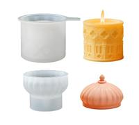 Muslin-Inspired Silicone Craft Mold for Resin Jewelry Boxes, Home Decor Storage Containers with Lid, Reusable Cultural Gift Making Concrete Mold