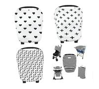 Muslin Nursing Cover Canopy for Baby Stroller and Breastfeeding | Cotton Heart Shaped Design, 70x66x1cm, White Finish for Mother and Girls