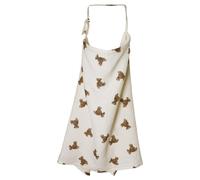 Muslin Nursing Cover for Baby Breastfeeding, Breathable 100% Cotton Breastfeeding Cover with Rigid Hoop for Mother Nursing Apron, Multi-use Carseat Canopy (Bear)