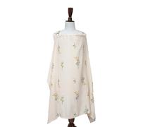 Muslin Nursing Cover for Breastfeeding, Breathable Breastfeeding Cover up with Arch Neckline for Women