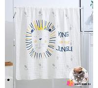 Muslins Swaddle Blanket Baby for Boys or Girls, Chickwin Print Soft Pure Cotton Large Square Muslins Cloths Toddler Unisex Sleeping Throw Sleep Blanket for Pram Cot Bed (110x110cm,D)