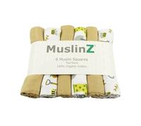 MuslinZ 6 Pack Organic Cotton Muslin Squares 70x70cm - Garden