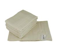MuslinZ 6 Pack Prefold Unbleached Organic Cotton Muslin Cloth Nappies (Size 1) Newborn