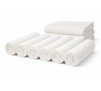 MuslinZ 6pk Luxury Bamboo-Organic Cotton Mix Muslin Squares 70x70cms - Soft Newborn Burp Cloths (Unbleached)