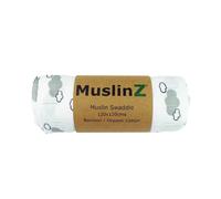 MuslinZ Bamboo/Organic Cotton Muslin Swaddle 120x120cm - Grey Cloud