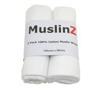 MuslinZ Muslin Swaddles 100x90cm 2 pcs - White