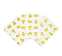 Muslinz Premium Muslin Squares 100% Cotton Supersoft x 3 in Yellow Bird Design