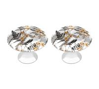 MUSM 2-Pack Stainless Steel Drawer Pulls, Round Cabinet Handles, Retro Dried Flowers Cabinet Knobs for Kitchen Cabinets, Furniture Doors & Wardrobes