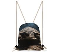 MUSM Animal Tortoise Drawstring Backpack for Women Men - 13.8"x19.7" Lightweight Cinch Bag Large Capacity Gym Drawstring Bag Aesthetic Sackpack Sports Backpack for Travel, Beach