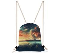 MUSM Anime Sky Drawstring Backpack for Women Men - 13.8"x19.7" Lightweight Cinch Bag Large Capacity Gym Drawstring Bag Aesthetic Sackpack Sports Backpack for Travel, Beach