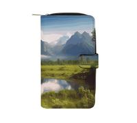 MUSM Beautiful Scenery Leather Wallet，Bifold Clutch Billfold，Large Capacity Luxury Wallets for Everyday Use