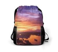 MUSM Beautiful Sunset at Thailand Drawstring Backpack，Deluxe Stylish Large-Capacity Gym Bag,Lightweight Waterproof Travel Sackpack,for Women&Men