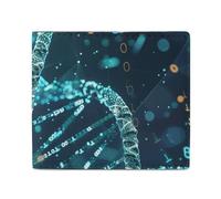 MUSM DNA Double Helix Bifold Wallet for Men Women, Slim Leather Wallet with 2 Card Slots, Photo Window, 2 Cash Pockets, Compact Travel Minimalist Wallets Men Purse for Daily Use
