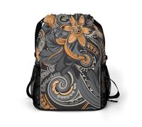 MUSM Flowers And Shamans Drawstring Backpack，Deluxe Stylish Large-Capacity Gym Bag,Lightweight Waterproof Travel Sackpack,for Women&Men