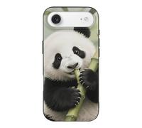 MUSM for iPhone 17 Case, Scratch Resistant Slim Phone Cover Soft TPU, Wireless Charging Compatible, Panda Cub Eating Bamboo iPhone 17 Air Case Shockproof Flexible Protective Cases for Women Men