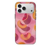 MUSM for iPhone 17 Case, Scratch Resistant Slim Phone Cover Soft TPU, Wireless Charging Compatible, Peach and Orange Slices iPhone 17 Pro Max Case Shockproof Flexible Protective Cases for Women Men
