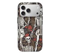 MUSM for iPhone 17 Case, Scratch Resistant Slim Phone Cover Soft TPU, Wireless Charging Compatible, Skeletons Where Souls Meet iPhone 17 Pro Case Shockproof Flexible Protective Cases for Women Men