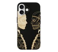 MUSM for iPhone 17 Case, Scratch Resistant Slim Phone Cover Soft TPU, Wireless Charging Compatible, Skeletons with Different Faces iPhone 17 Case Shockproof Flexible Protective Cases for Women Men