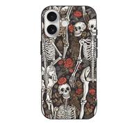 MUSM for iPhone 17 Case, Scratch Resistant Slim Phone Cover Soft TPU, Wireless Charging Compatible, Skeletons Where Souls Meet iPhone 17 Case Shockproof Flexible Protective Cases for Women Men