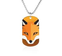 MUSM Fox Avatar Pendant Necklace,Simple Trendy Unique Necklace,Personalized Fade Free Pendant,Titanium Steel Chain for Daily Wear And Holiday Gift