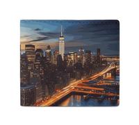 MUSM New York City Scenery Bifold Wallet for Men Women, Slim Leather Wallet with 2 Card Slots, Photo Window, 2 Cash Pockets, Compact Travel Minimalist Wallets Men Purse for Daily Use