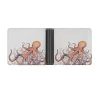 MUSM Octopus Tentacles Leather Wallet Bifold Stylish Wallet Coin Purse Credit Pass Case Slim Billfold for Men