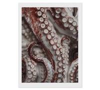 MUSM Octopus Tentacles Pictures Diamond Art Kits for Adults, Round 5D Diamond Painting Kits for Beginners, DIY Full Drill Paint by Diamonds Dot Gem Art for Home Wall Decor 12"x16"