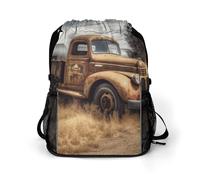 MUSM Old Truck Car Drawstring Backpack，Deluxe Stylish Large-Capacity Gym Bag,Lightweight Waterproof Travel Sackpack,for Women&Men
