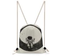 MUSM On The Moon Swing Drawstring Backpack for Women Men - 13.8"x19.7" Lightweight Cinch Bag Large Capacity Gym Drawstring Bag Aesthetic Sackpack Sports Backpack for Travel, Beach