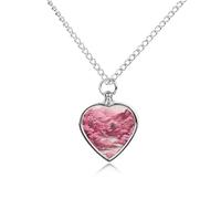 MUSM Pet Cremation Jewelry for Ashes, Trees And Mountains Pet Urn Necklace Dog Cat Ashes Holder Cute Memorial Locket Pendant with Chain, Cremation Urn Necklace for Pets Lovers