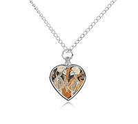 MUSM Pet Cremation Jewelry for Ashes, Two Dancing Skeletons Pet Urn Necklace Dog Cat Ashes Holder Cute Memorial Locket Pendant with Chain, Cremation Urn Necklace for Pets Lovers