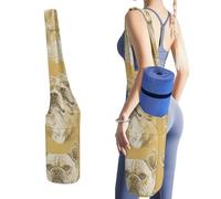 MUSM Portable Yoga Mat Bag with Pocket - Durable Canvas Gym Tote for Women & Men, Multi-Functional Storage Bag Paintings of Various Dogs Yoga Mat Carrier Bag for Gym, Home, Travel