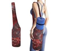 MUSM Portable Yoga Mat Bag with Pocket - Durable Canvas Gym Tote for Women & Men, Multi-Functional Storage Bag Red Brain Nerve Yoga Mat Carrier Bag for Gym, Home, Travel