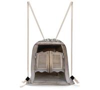 MUSM Retro Cowboy Western Country Farm Drawstring Backpack for Women Men - 13.8"x19.7" Lightweight Cinch Bag Large Capacity Gym Drawstring Bag Aesthetic Sackpack Sports Backpack for Travel, Beach