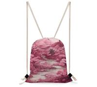 MUSM Trees And Mountains Drawstring Backpack for Women Men - 13.8"x19.7" Lightweight Cinch Bag Large Capacity Gym Drawstring Bag Aesthetic Sackpack Sports Backpack for Travel, Beach