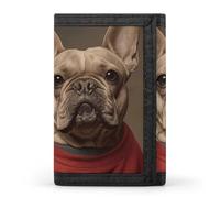 MUSM Tri-Fold Wallet with 8 Card Slots & Key Ring, Durable Polyester Money Clip Compact Wearing Short Sleeves Wallet for Men & Women