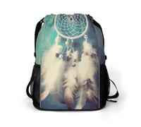 MUSM White Dream Catcher Feather_79253692 Drawstring Backpack，Deluxe Stylish Large-Capacity Gym Bag,Lightweight Waterproof Travel Sackpack,for Women&Men