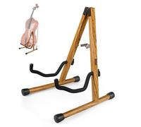 MUSO Cello Stand with Bow Holder,A-Frame Floor Stand with Padded Foam, Handcrafted Cello Rack Fits 1/2, 3/4, 7/8, 4/4 Full-Size and Guitar, Instrument Holder for Home and Studio Display (Zebra)