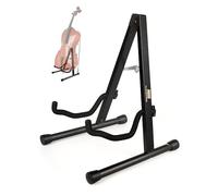 MUSO Cello Stand with Bow Holder,A-Frame Floor Stand with Padded Foam, Handcrafted Cello Rack Fits 1/2, 3/4, 7/8, 4/4 Full-Size and Guitar, Instrument Holder for Home and Studio Display