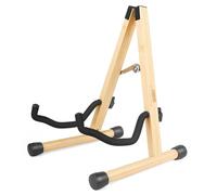 MUSO Guitar Stand, A-Frame Folding, Easy Assembly and Portable, For Bass, Ukulele, Banjo, Cello, Mandolin, Solid Holder, Durable (Bamboo)