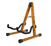 MUSO Guitar Stand, A-Frame Folding, Easy Assembly and Portable, For Bass, Ukulele, Banjo, Cello, Mandolin, Solid Holder, Durable (Zebrawood)
