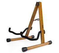 MUSO Guitar Stand, A-Frame Folding, Easy Assembly and Portable, For Bass, Ukulele, Banjo, Cello, Mandolin, Solid Holder, Durable (Acacia)