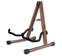 MUSO Guitar Stand, A-Frame Folding, Easy Assembly and Portable, For Bass, Ukulele, Banjo, Cello, Mandolin, Solid Holder, Durable (America Black Walnut)