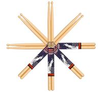 MUSO Premium Drum Sticks - Durable, High-Quality America Hickory Wood with Non-Slip Rubber Handle,Ideal for Drummers of All Levels, Perfect for Drums, Percussion and Practice - 5A, 7A, 5B (7A-4pack)