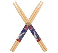 MUSO Premium Drum Sticks - Durable, High-Quality America Hickory Wood with Non-Slip Rubber Handle,Ideal for Drummers of All Levels, Perfect for Drums, Percussion and Practice - 5A, 7A, 5B (5B-2pack)